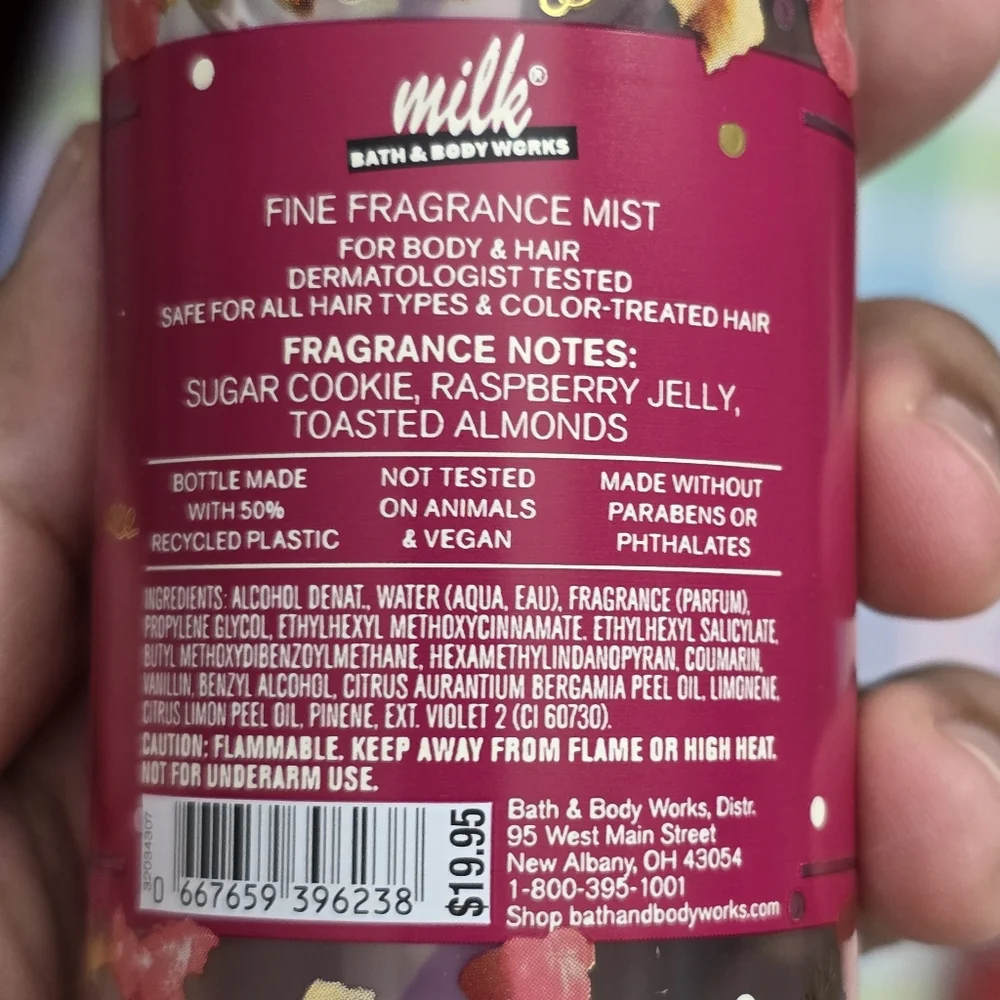Bath Body Works Milk Bar Raspberry Holiday Pie Bar Fragrance Mist Set of 2 NEW